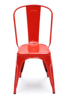 La chaise en métal rouge - Tolix
